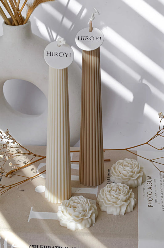 Ribbed Taper Candle
